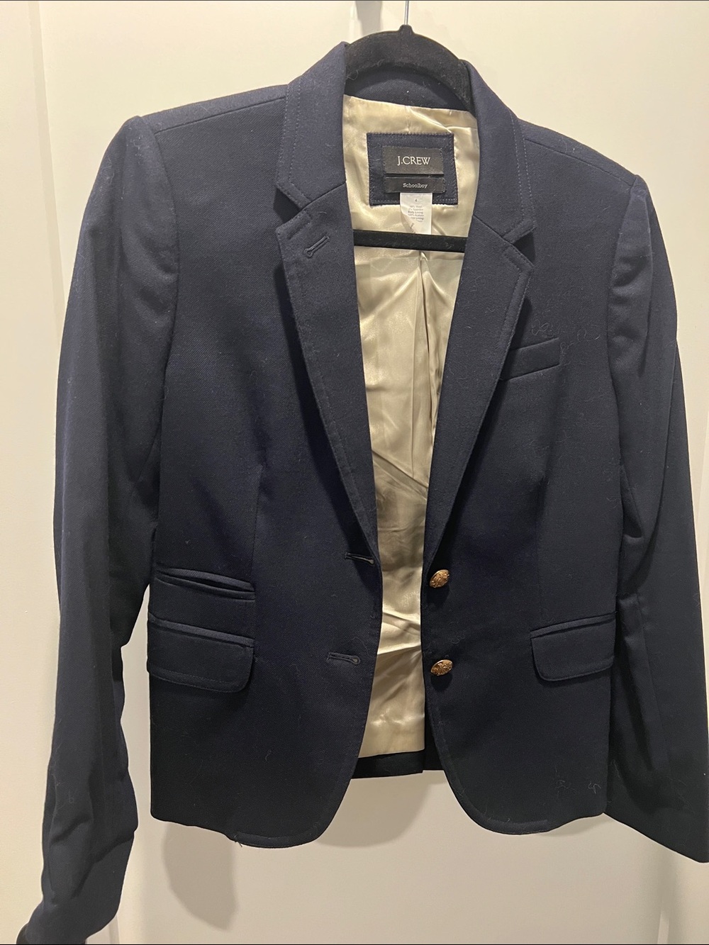 J. Crew Navy School Boy Blazer with Gold Buttons